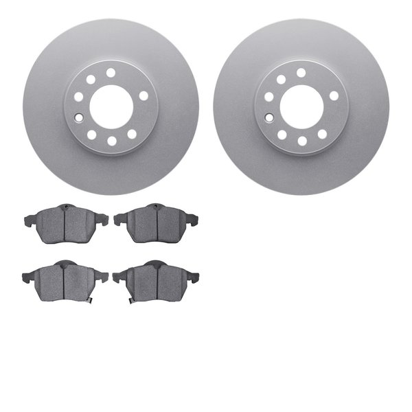 Dynamic Friction Co 4302-65004, Geospec Rotors with 3000 Series Ceramic Brake Pads, Silver 4302-65004